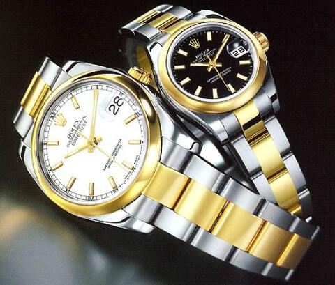 The gold and steel cases fake Rolex watches are classical and elegant.