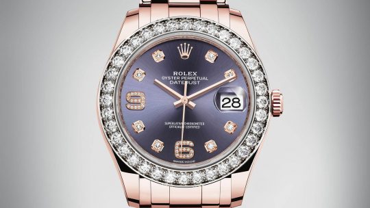 UK Polished 18CT Everose Gold Fake Rolex Pearlmaster 86285 Watch For Sale Online