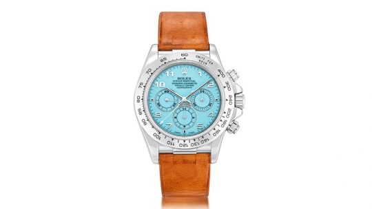 This Platinum UK AAA Replica Rolex ‘Zenith’ Daytona With a Turquoise Dial, One Of Just Five, Sold for £2.3 Million at Auction