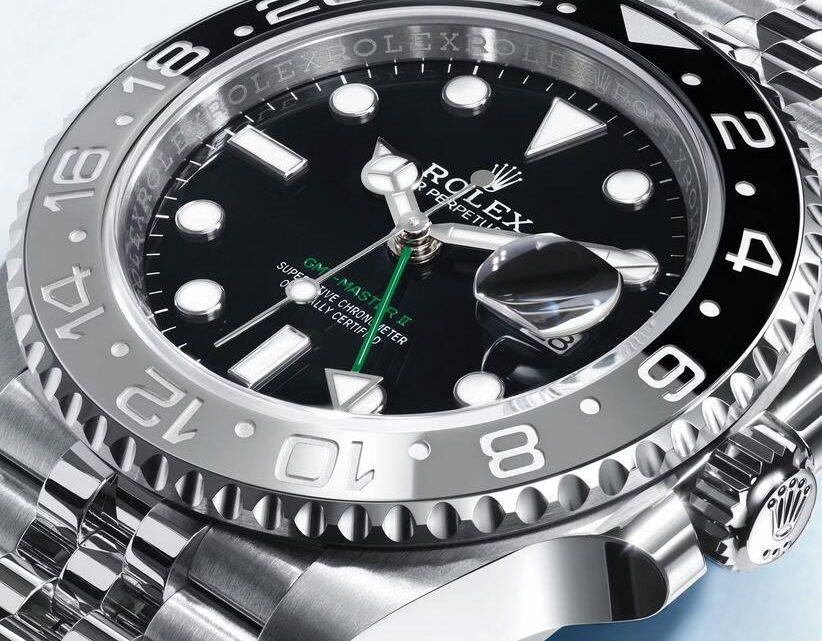 The Best Quality Swiss Replica Rolex GMT-Master II Watches UK With Grey And Black Ceramic Bezel